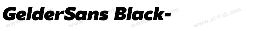 GelderSans Black字体转换